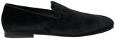 Dolce & Gabbana Black Velvet Loafers Formal Shoes - EU39/US6 - Flats