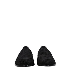 Dolce & Gabbana Black Velvet Slip-On Loafers