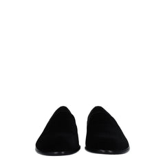 Dolce & Gabbana Black Velvet Slip-On Loafers - EU39/US6