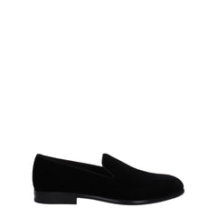 Dolce & Gabbana Black Velvet Slip-On Loafers - EU39/US6