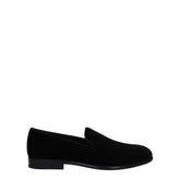 Dolce & Gabbana Black Velvet Slip-On Loafers - EU39/US6 - Flats