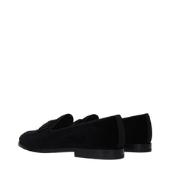 Dolce & Gabbana Black Velvet Slip-On Loafers - EU40/US7