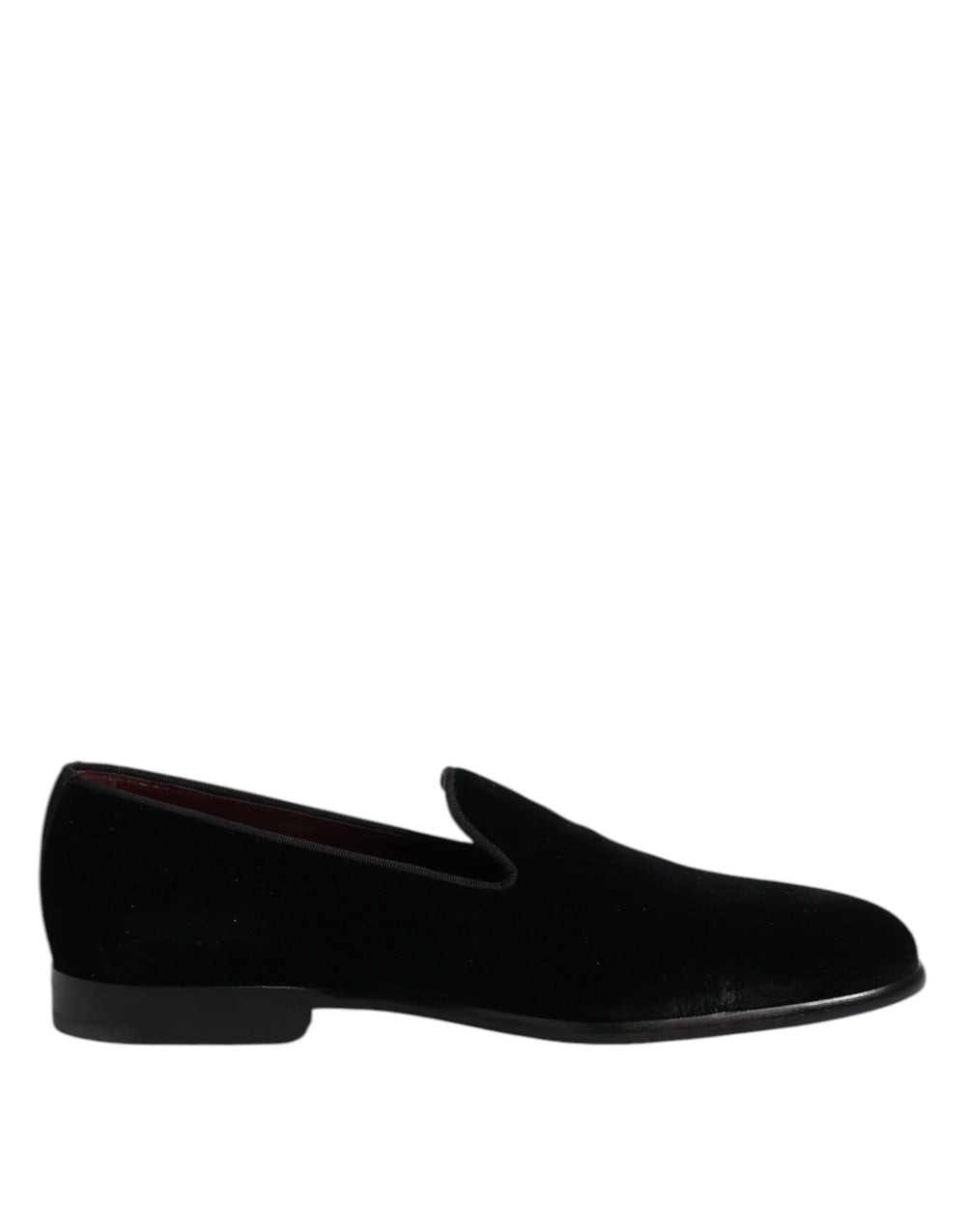 Dolce & Gabbana Black Velvet Slip On Loafers Formal Shoes - EU40/US7 - Flats