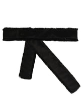 Dolce & Gabbana Black Velvet Wrap Around Tie Cintura Belt - IT40|S