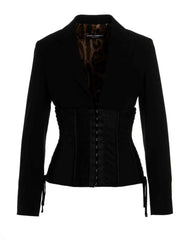 Dolce & Gabbana Black Virgin Wool Blazer