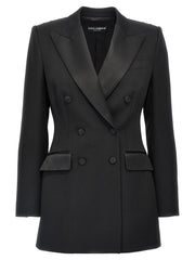 Dolce & Gabbana Black Virgin Wool Blazer - IT40