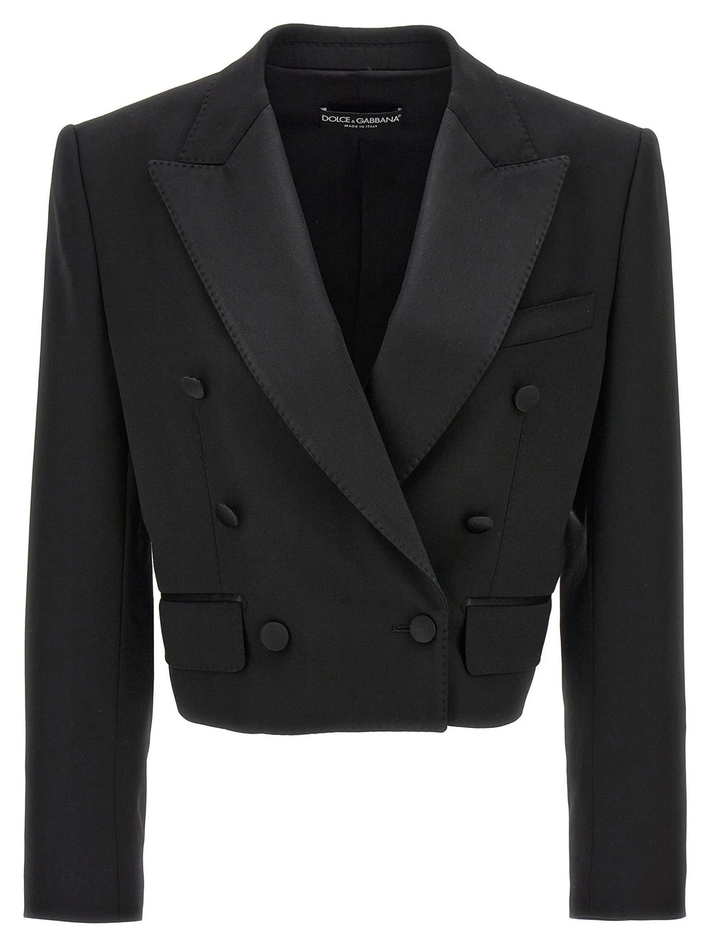 Dolce & Gabbana Black Virgin Wool Blazer - IT40
