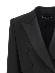 Dolce & Gabbana Black Virgin Wool Blazer - IT40