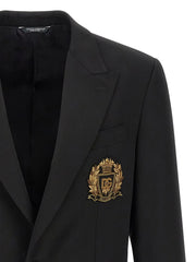 Dolce & Gabbana Black Virgin Wool Blazer - IT56 | XL