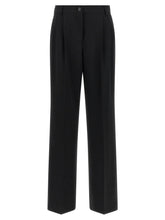 Dolce & Gabbana Black Virgin Wool Casual Pants