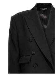 Dolce & Gabbana Black Virgin Wool Coat - IT38