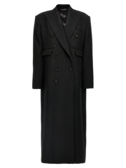 Dolce & Gabbana Black Virgin Wool Coat - IT38