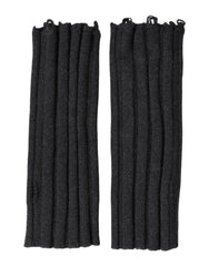 Dolce & Gabbana Black Virgin Wool Knitted Fingerless Gloves - Gloves & Mittens