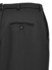 Dolce & Gabbana Black Virgin Wool Midi Skirt - IT46