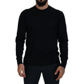 Dolce & Gabbana Black Virgin Wool Sweatshirt - IT54 | XL