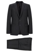 Dolce & Gabbana Black Virgin Wool Two-Piece Suit