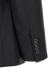 Dolce & Gabbana Black Virgin Wool Two-Piece Suit