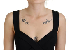 Dolce & Gabbana Black Viscose Bodycon Sheath Midi Dress - Dresses