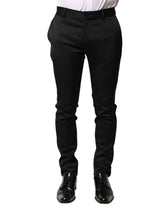 Dolce & Gabbana Black Viscose Dress Formal Men Trousers Pants - IT44 | XS