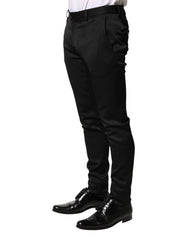 Dolce & Gabbana Black Viscose Dress Formal Men Trousers Pants - IT44 | XS