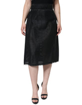 Dolce & Gabbana Black Viscose High Waist Pencil Cut Skirt - IT46|XL - Skirts