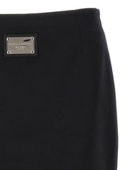 Dolce & Gabbana Black Viscose Long Skirt - IT40