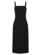 Dolce & Gabbana Black Viscose Midi Dress - IT48