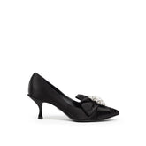 Dolce & Gabbana Black Viscose Pump - EU38.5/US8.5 - Heels
