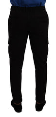 Dolce & Gabbana Black Viscose Skinny Cargo Trouser Pants - IT48 | M - Cargo Pants