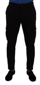 Dolce & Gabbana Black Viscose Skinny Cargo Trouser Pants - IT48 | M - Cargo Pants