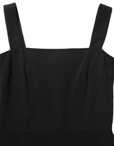 Dolce & Gabbana Black Viscose Stretch Sheath Midi Dress - IT40|S