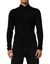 Dolce & Gabbana Black Viscose Turtle Neck Pullover Sweater - IT48 | M - Sweaters