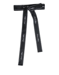 Dolce & Gabbana Black Waist Ribbon Wide Bow Logo Belt - IT40|S - Belts