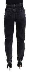 Dolce & Gabbana Black Washed Cotton High Waist Denim Jeans - IT40|S - Jeans