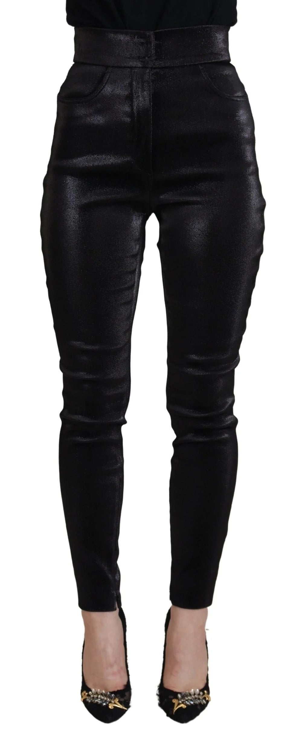 Dolce & Gabbana Black Washed Cotton Skinny Denim Jeans - IT36|XXS - Jeans