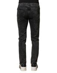 Dolce & Gabbana Black Washed Double Waistband Denim Jeans - IT44 | XS - Jeans