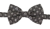Dolce & Gabbana Black white 100% Silk Adjustable Neck Papillon Tie - Neckties
