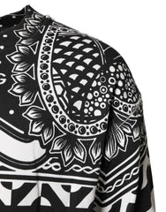 Dolce & Gabbana Black White Bandana Cotton Men Sweatshirt Sweater - IT44 | XS - Sweaters