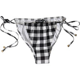 Dolce & Gabbana Black White Check Swimwear Beachwear Bottom Bikini - Classic Bikinis