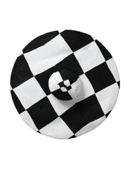 Dolce & Gabbana Black White Checkered Wide Brim Floppy Hat - 57 cm|S - Sun Hats
