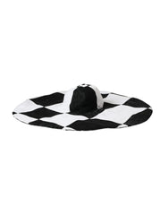 Dolce & Gabbana Black White Checkered Wide Brim Floppy Hat - 57 cm|S - Sun Hats