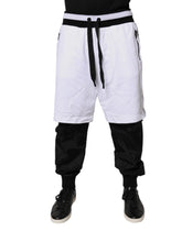 Dolce & Gabbana Black White Cotton Layered Sweatpants Pants - IT50 | L - Sweatpants