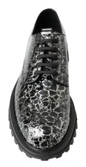 Dolce & Gabbana Black White Derby Patent Leather Shoes - EU39/US6 - Shoes
