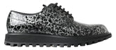 Dolce & Gabbana Black White Derby Patent Leather Shoes - EU39/US6 - Shoes