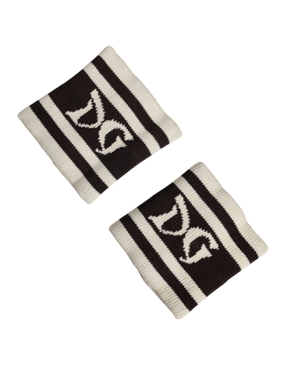Dolce & Gabbana Black White DG Logo Cotton 1 Pair Wristband