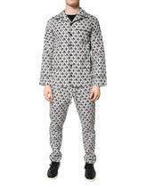 Dolce & Gabbana Black White DG Print Cotton Pajama Set Sleepwear - IT37 | XS - Pajamas