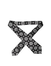 Dolce & Gabbana Black White Floral Silk Adjustable Women Necktie Tie