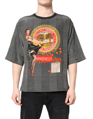 Dolce & Gabbana Black White Graphic Print Short Sleeve T-shirt - IT46 | S - T-Shirts