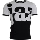 Dolce & Gabbana Black White Jazz Print Cotton Short Sleeves T-shirt - IT44 | XS - T-Shirts