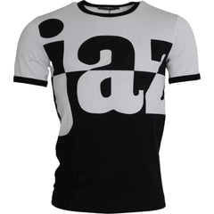 Dolce & Gabbana Black White Jazz Print Cotton Short Sleeves T-shirt - IT44 | XS - T-Shirts